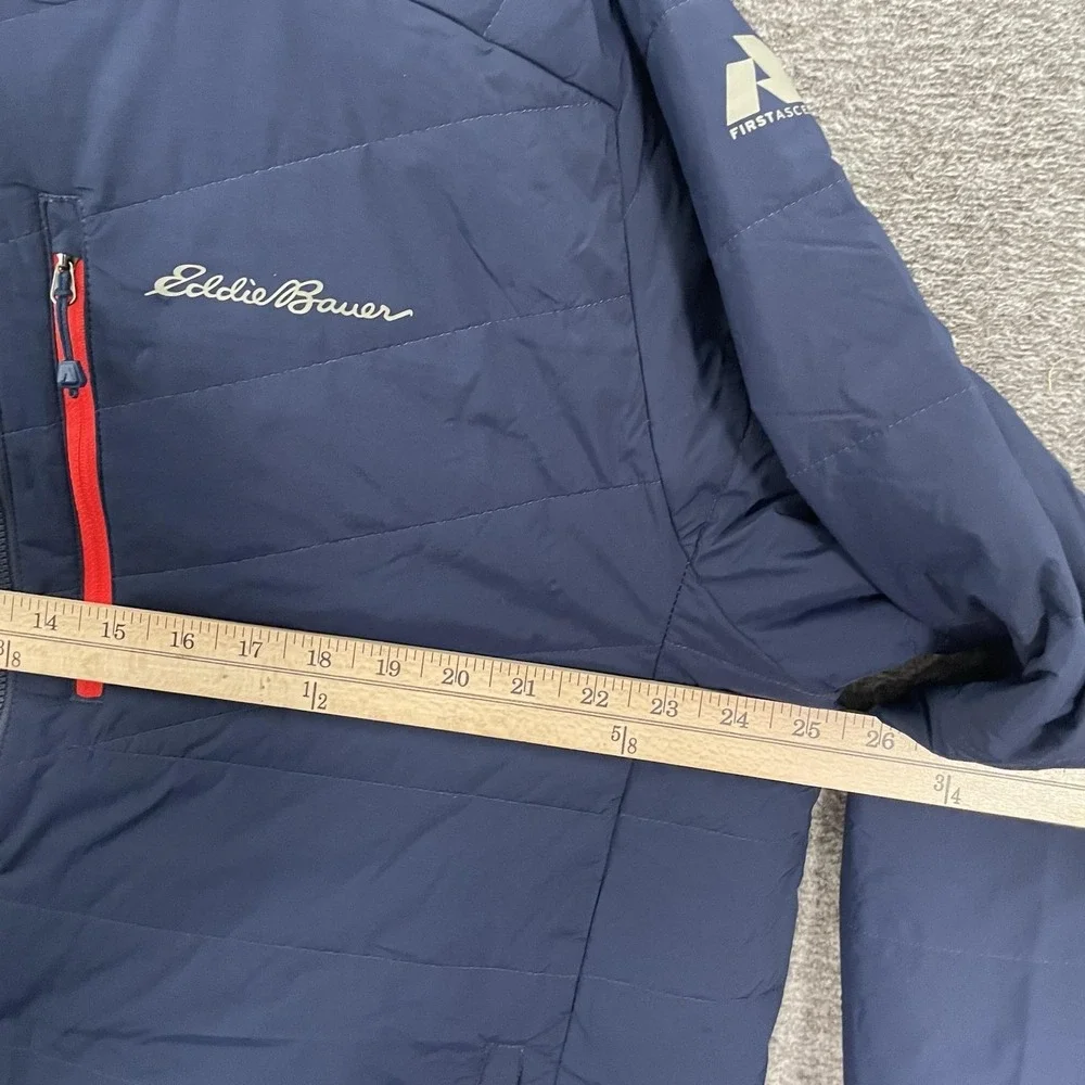 Eddie Bauer First Ascent Jacket Mens XL Blue Red Reversible Insulated Atom